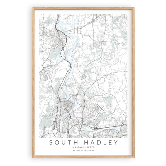 South Hadley Map Print