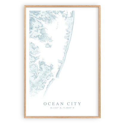 ocean city maryland map print