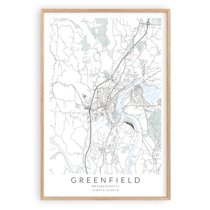 Greenfield Map Print