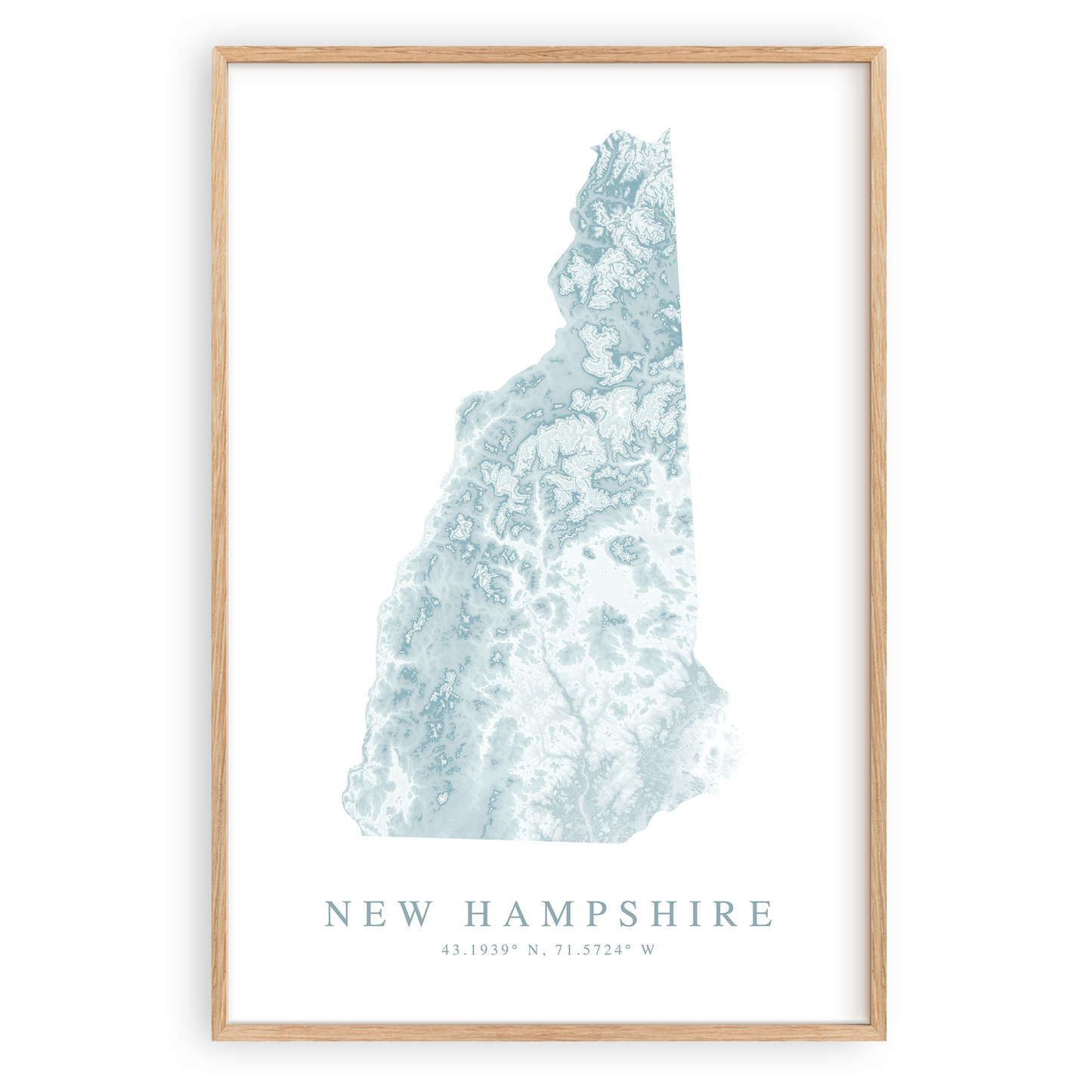 New Hampshire Map Print