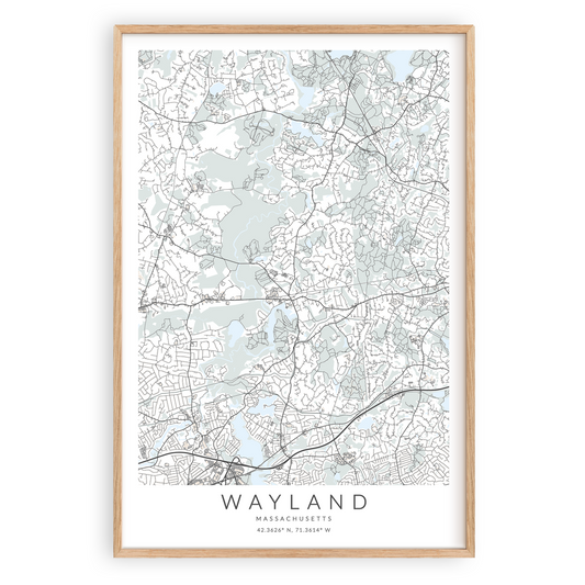 Wayland Map Print