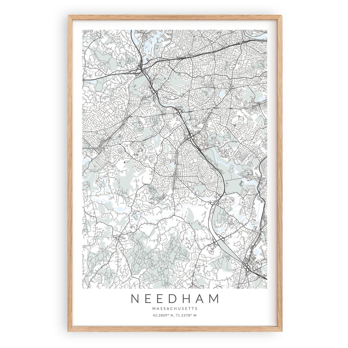 Needham Map Print