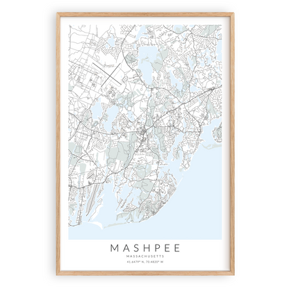 Mashpee Map Print