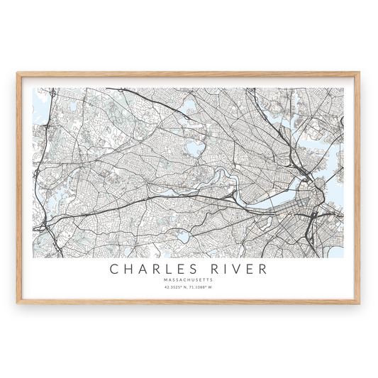 charles river map print