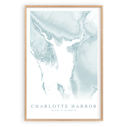 charlotte harbor florida map poster