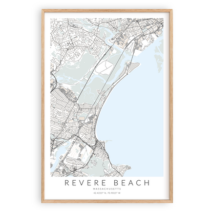 Revere Beach Map Print