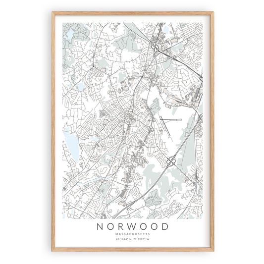 Norwood Map Print