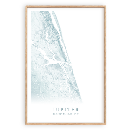 jupiter florida map poster