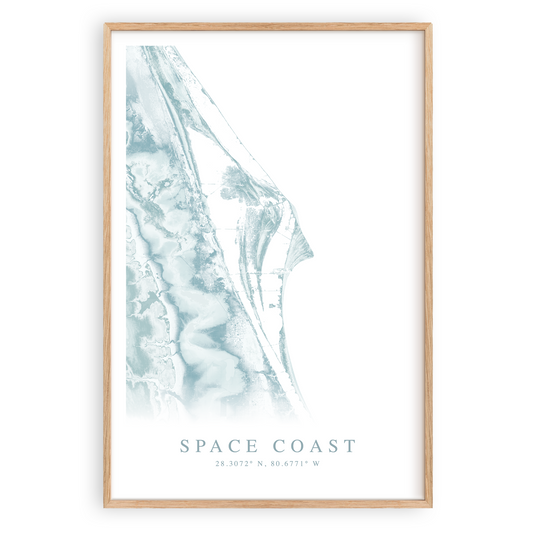 space coast florida map print