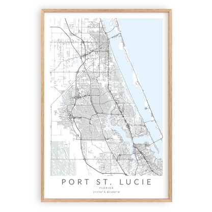 Port St. Lucie Map Print
