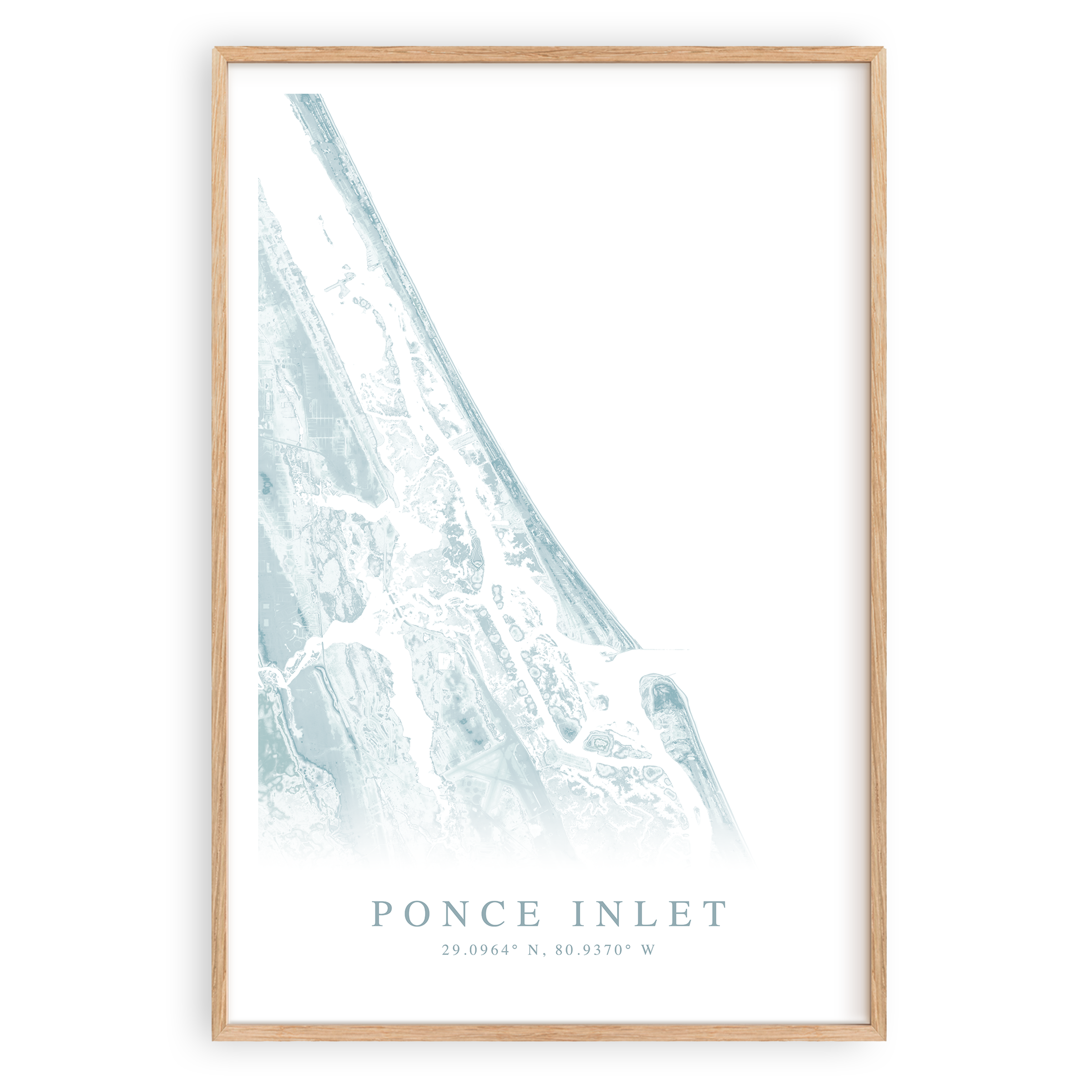Ponce Inlet Map Print – VirtualMap