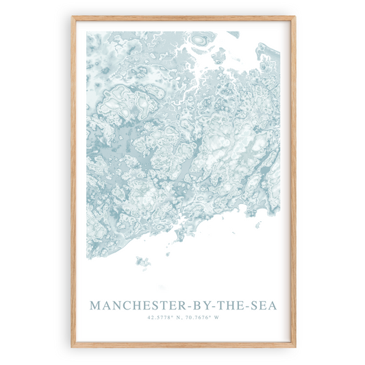 manchester by the sea massachusetts map print