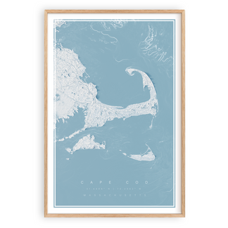Cape Cod Topographic Map Print – VirtualMap