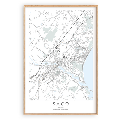 Saco Map Print