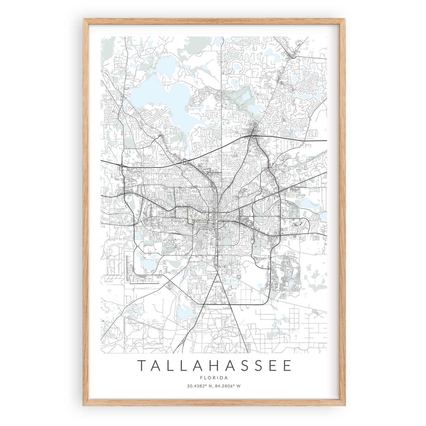 Tallahassee Map Print