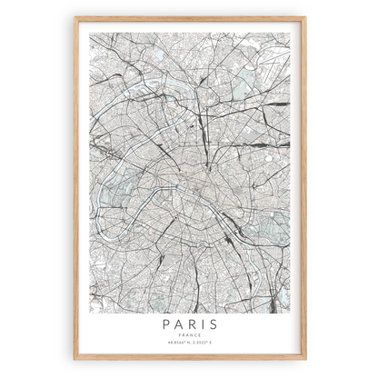 Paris Map Print