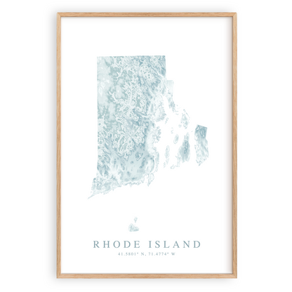 Rhode Island Map Print