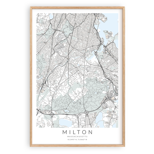 Milton Map Print