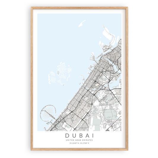 Dubai Map Print