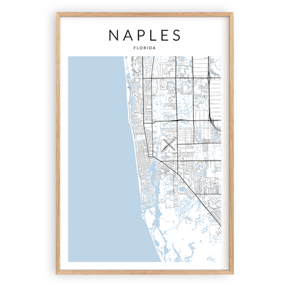 Naples Florida Minimalist Map Print