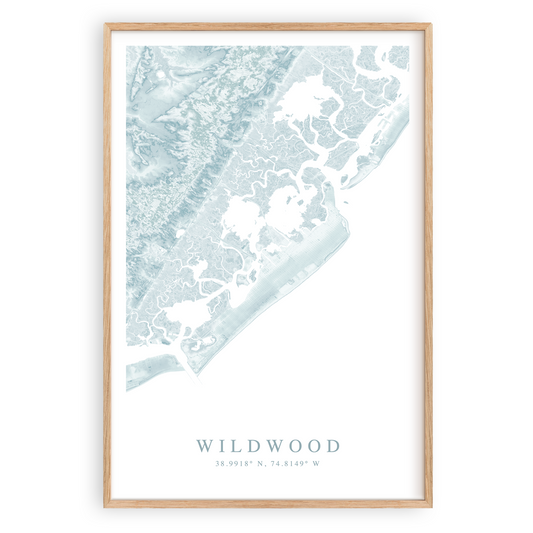 wildwood new jersey map print