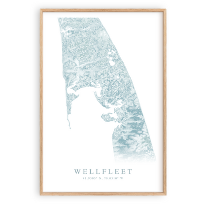 wellfleet massachusetts map poster