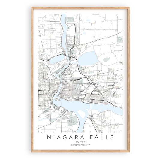 niagara falls new york map