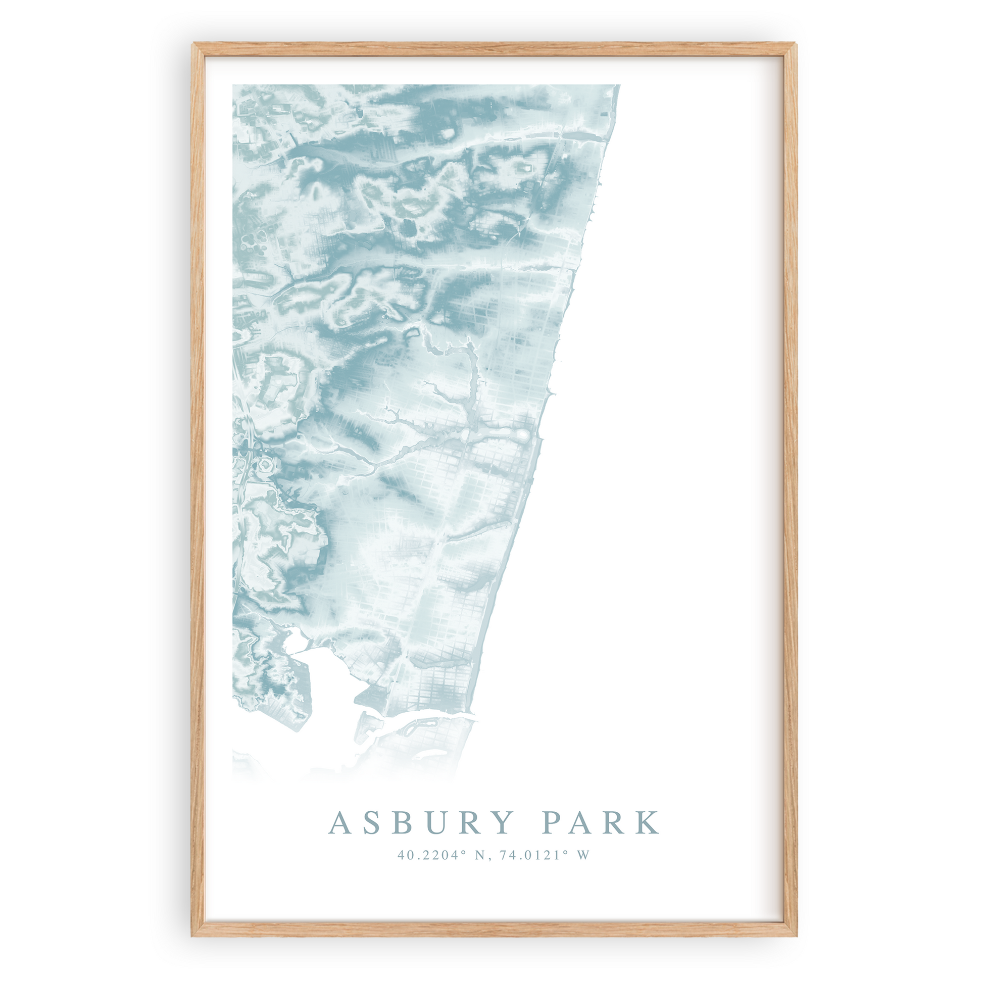 asbury park new jersey map print