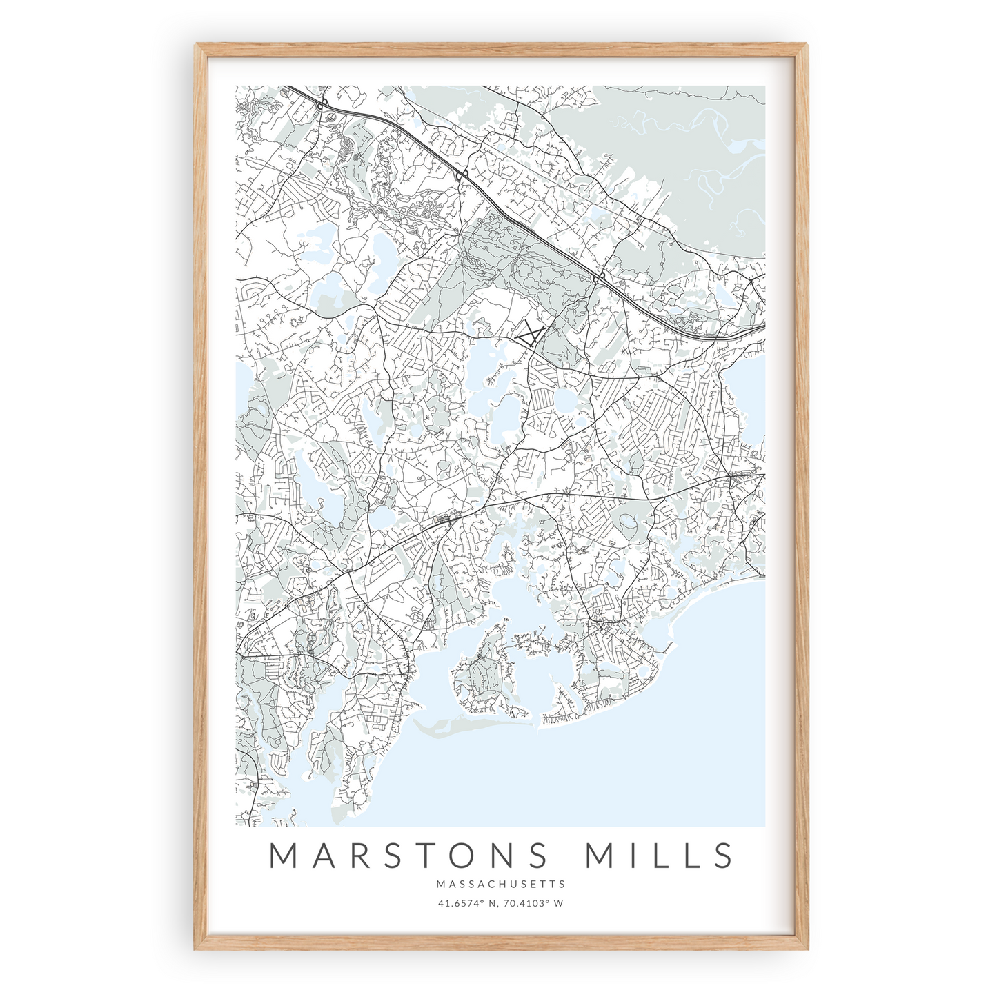 Marstons Mills Map Print